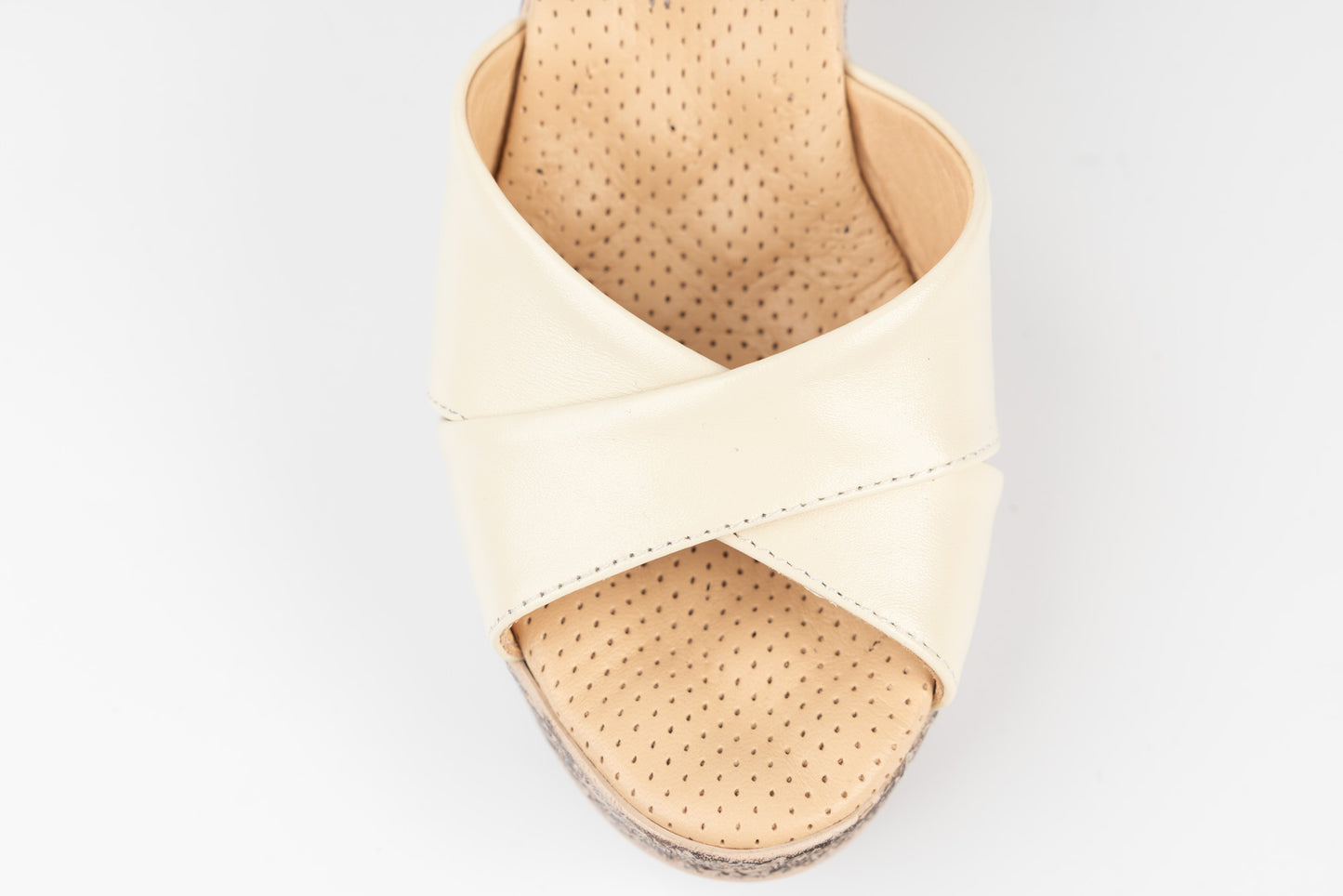 Women's genuine leather sandals LSD 310 Beige