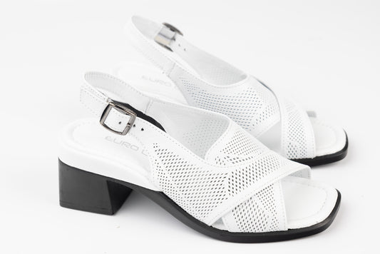 Women's genuine leather sandals LSD 1021 White