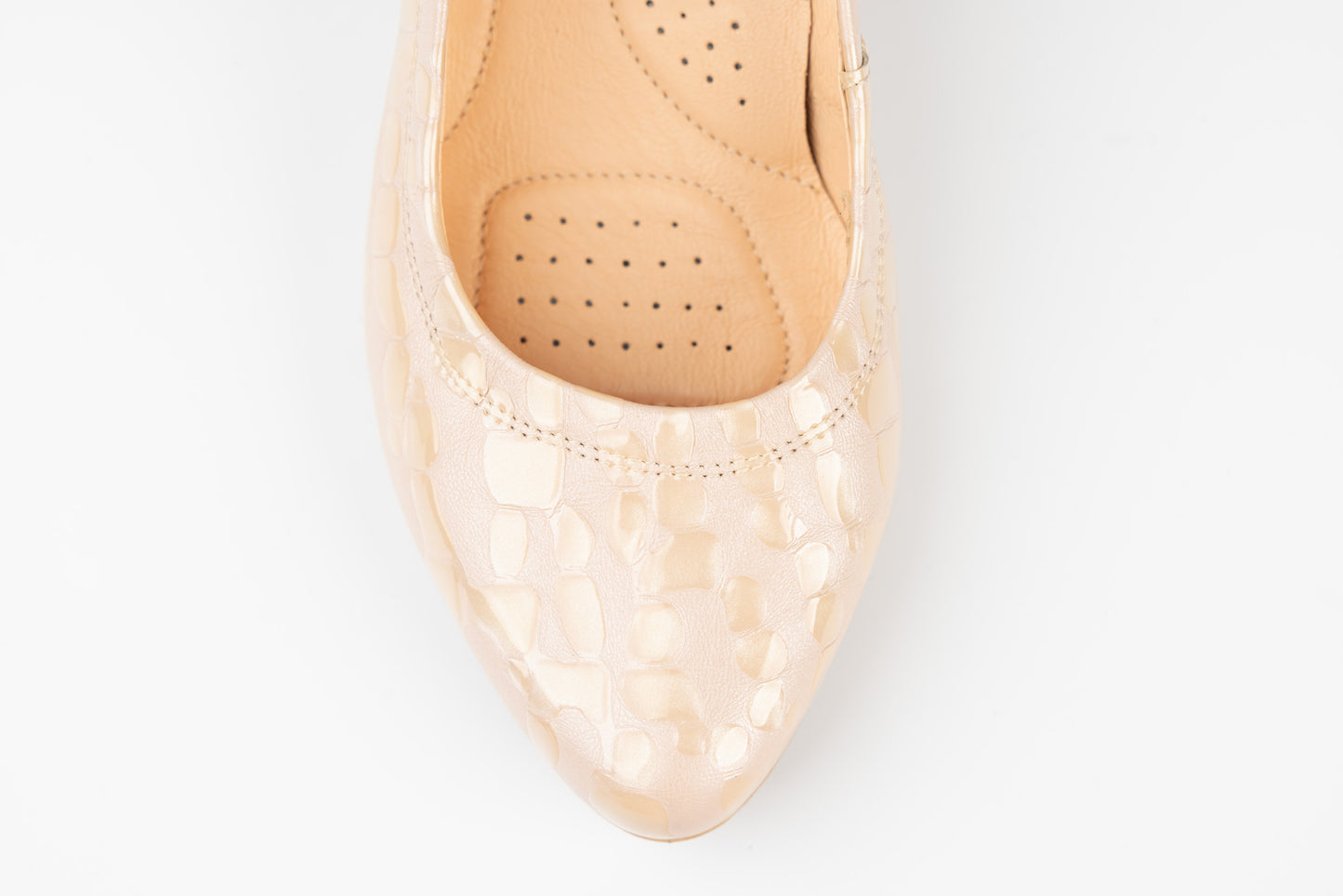 Pantofi dama piele naturală PULSO 1162 Bej croco XXL