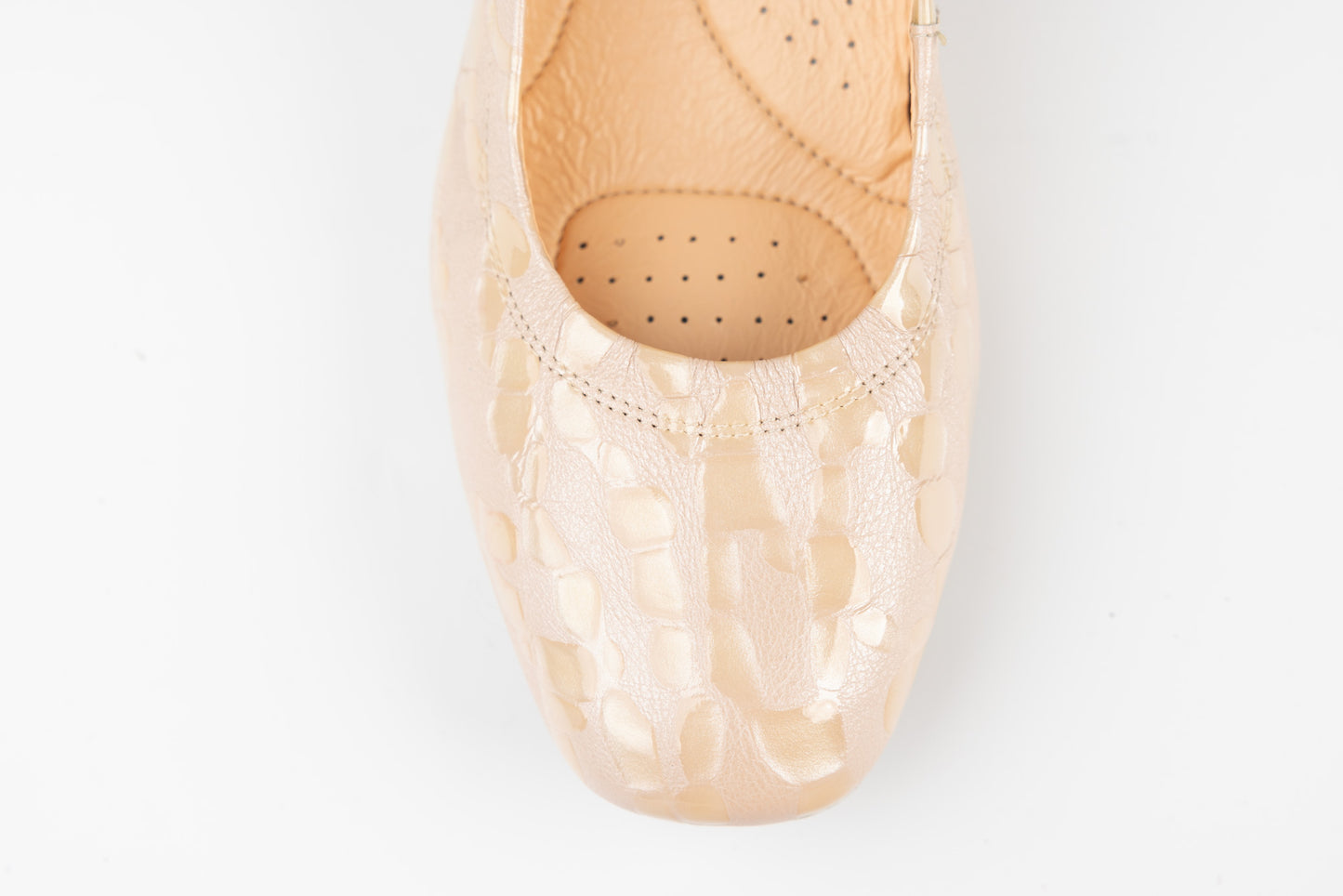 Pantofi dama piele naturală PULSO 1017 Bej croco XXL