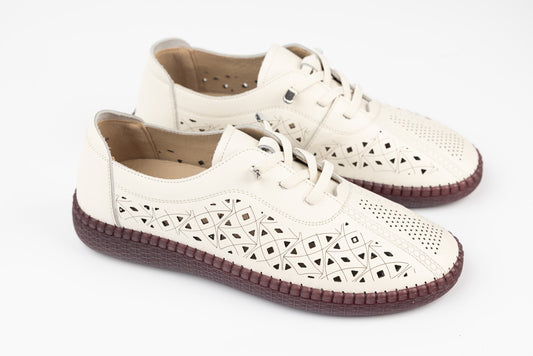 Women's genuine leather shoes BETINA 20329 Beige