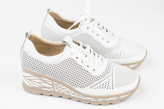 Women's genuine leather shoes BETINA 5601 White