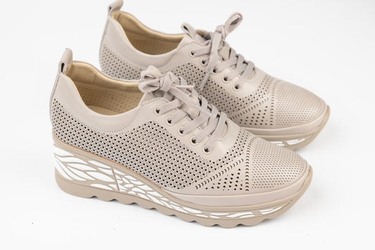 Pantofi dama casual piele naturală BETINA 5601 Vizon