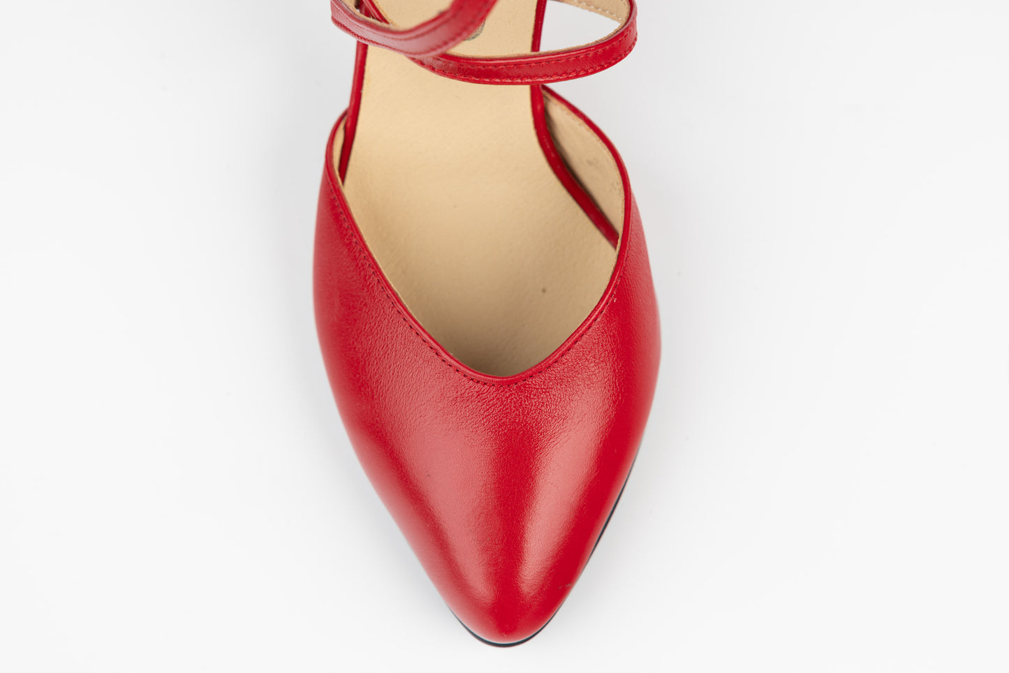 Women's cut-out shoes made of genuine leather ANTONIO 35216 Red