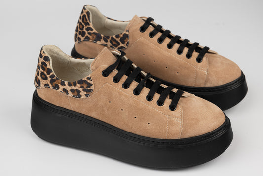 Women's casual shoes made of genuine leather PERLA 3600-7 Beige