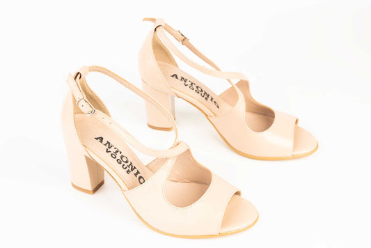 Sandale mireasa piele naturală ANTONIO 14282 Ivoar