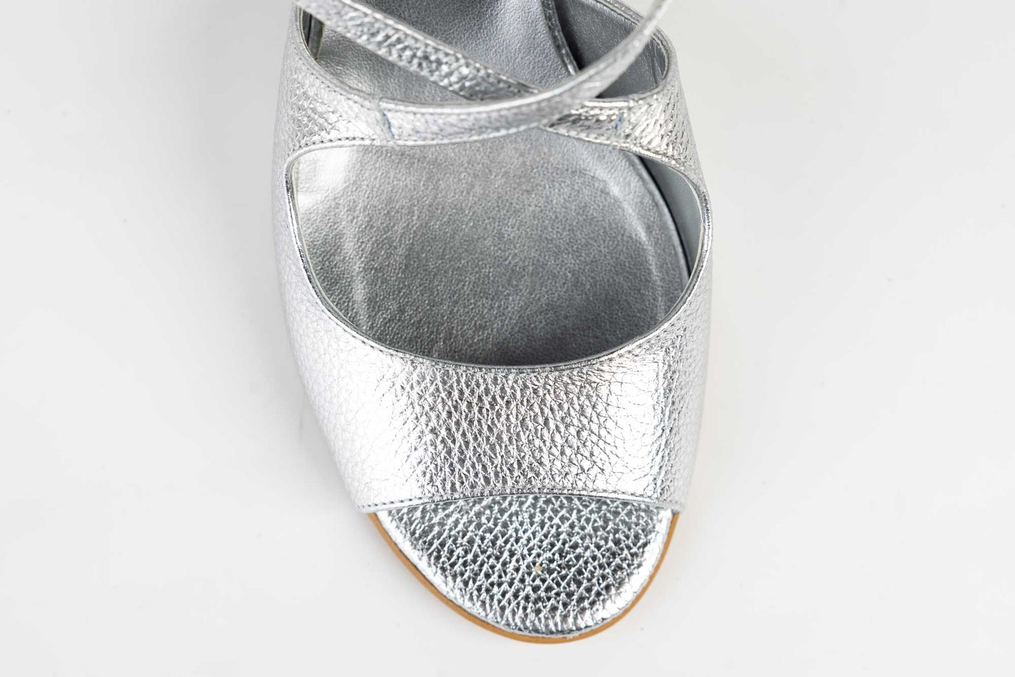 Women's genuine leather sandals ANTONIO 14282 Silver