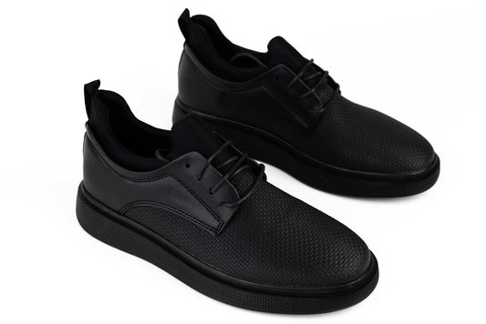 Men's casual shoes made of eco-leather CONTEINER 978 BLACK