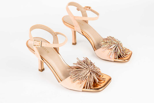 Women's eco-leather sandals MENBUR 24094 Pink velour