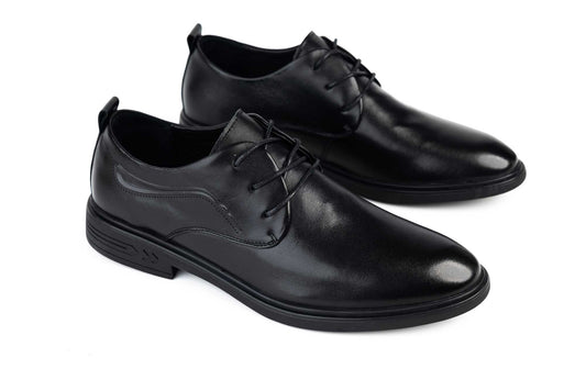 Men's genuine leather shoes JOHAN 83302 Black