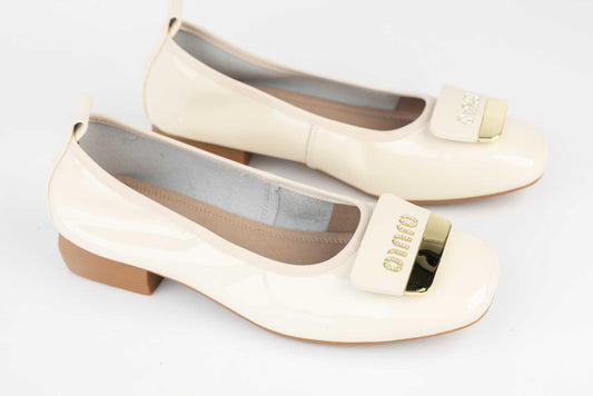 Women's genuine leather shoes BETINA 3950 Beige