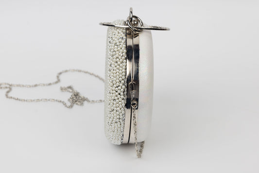 NIRVANA Purse Pearl white