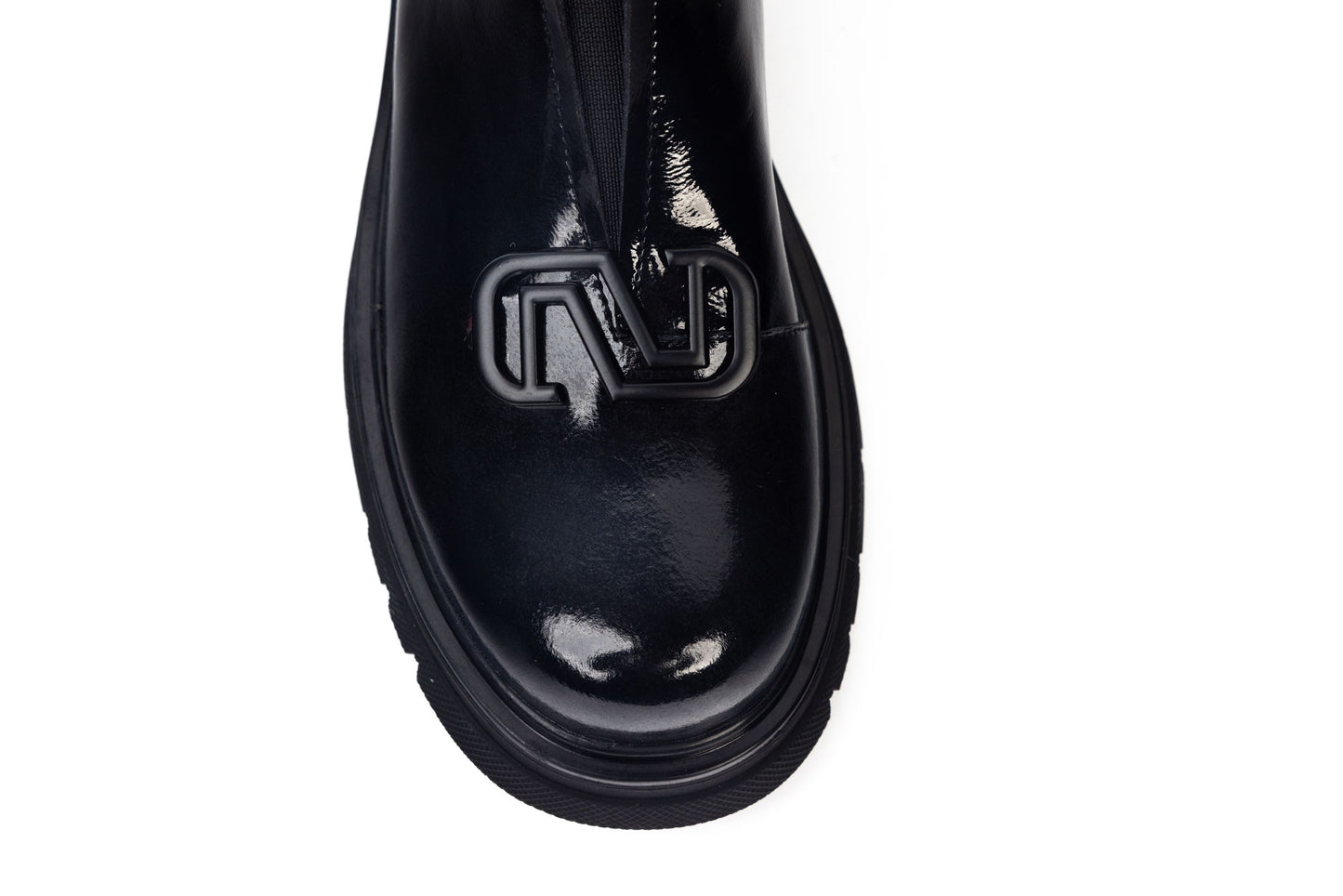 Women's boots, natural patent leather 97 N lacquer