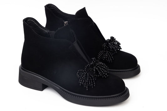 Women's boots made of genuine suede leather BETINA 241 1 N vel