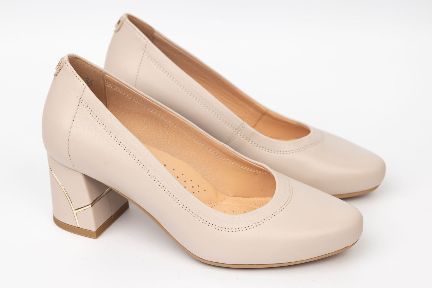 Pantofi dama piele naturală PULSO 1267 Bej XXL