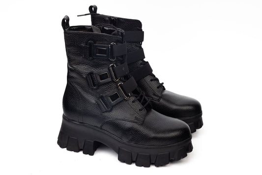 Women's casual boots, natural leather PERLA 1304-2 N box