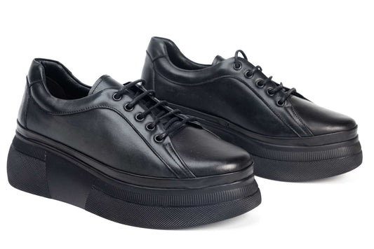 Women's casual shoes made of genuine leather LSD 213 black