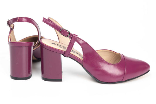 Women's cut-out shoes made of genuine leather ANTONIO 39216 grenadine