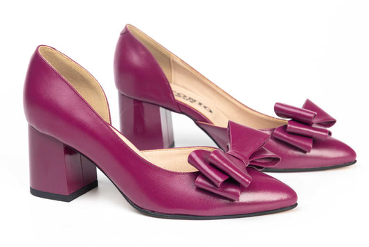 Women's cut-out shoes made of genuine leather ANTONIO 4462 cyclamen