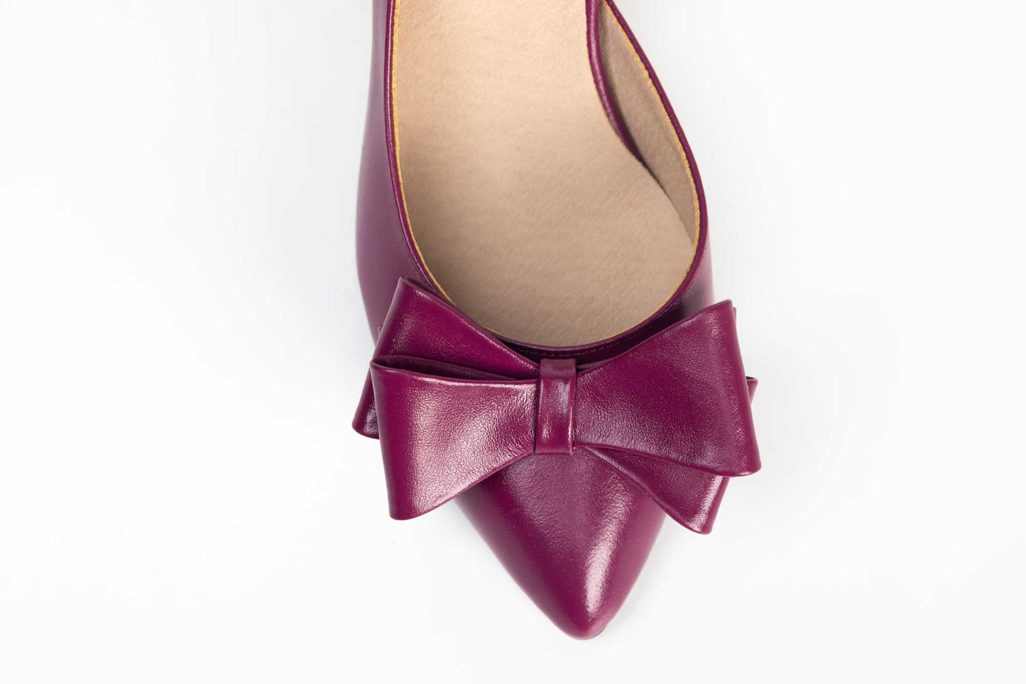 Women's cut-out shoes made of genuine leather ANTONIO 4462 cyclamen