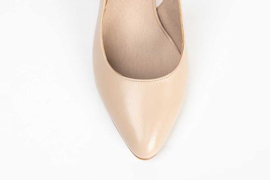 Women's cut-out shoes made of genuine leather ANTONIO 31216 ivory