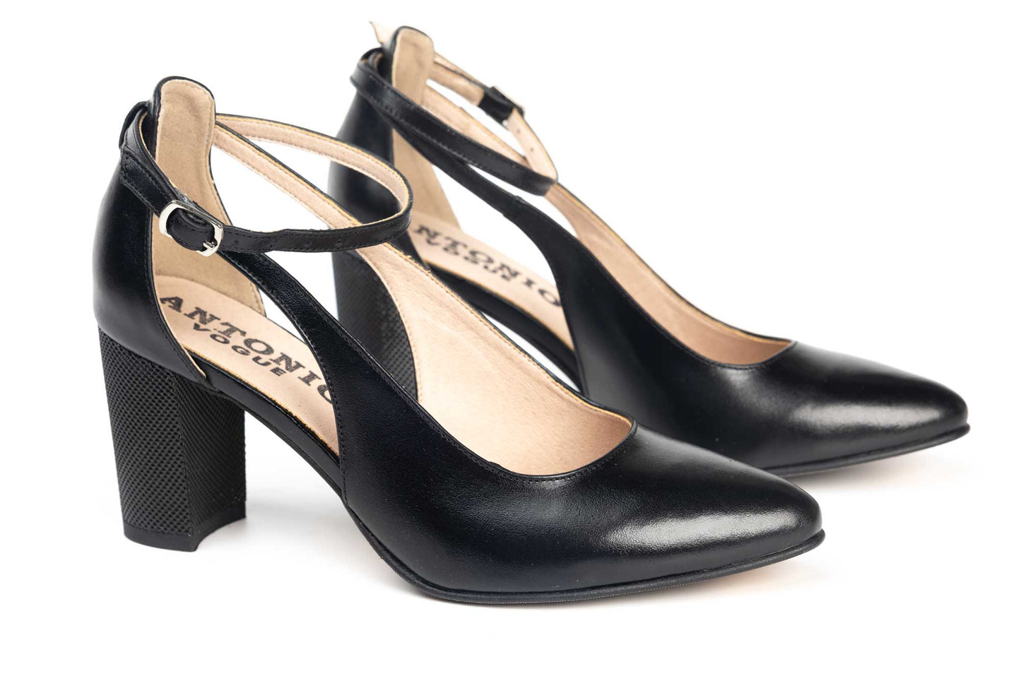 Pantofi dama decupati din piele naturala ANTONIO 31216 N box