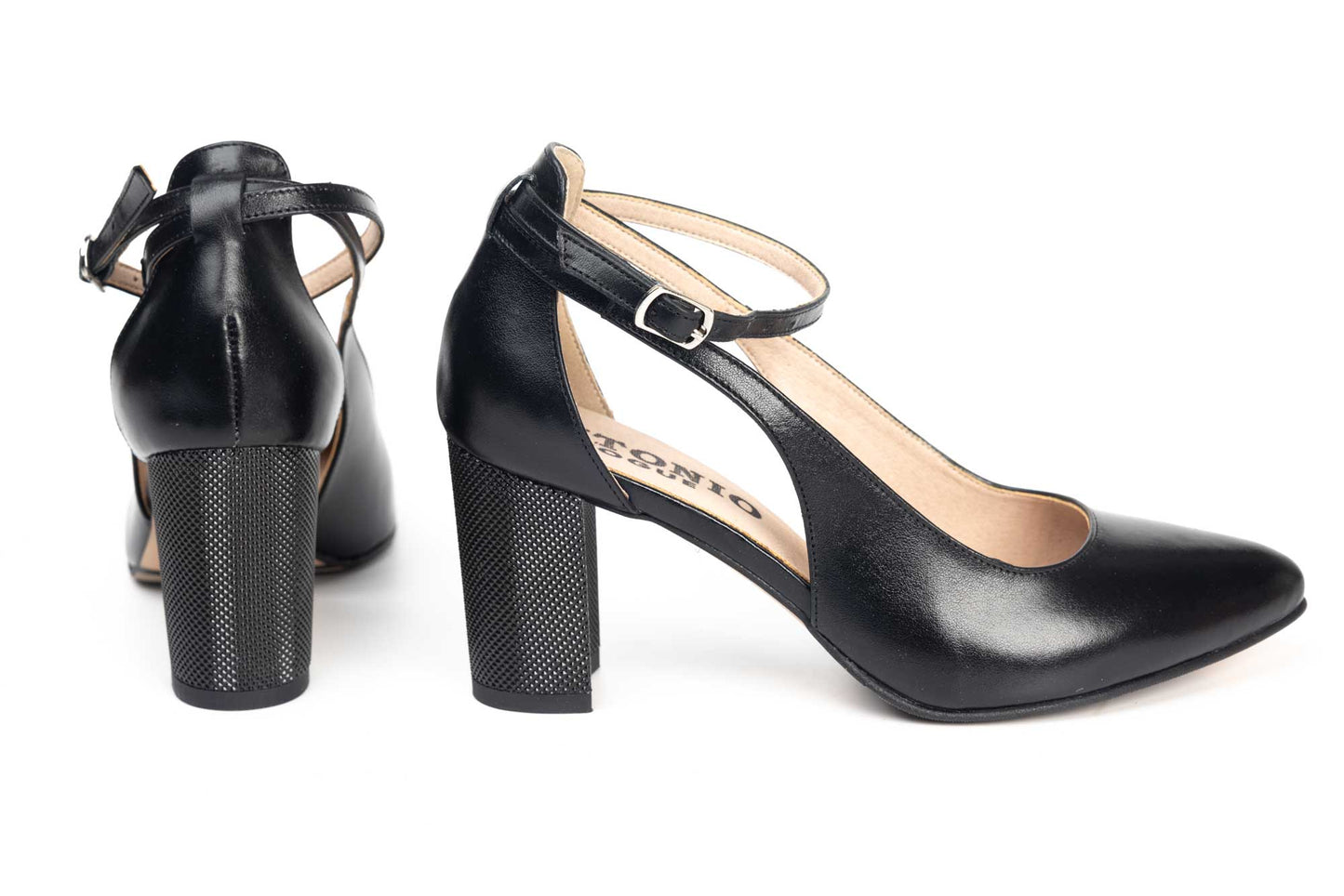 Pantofi dama decupati din piele naturala ANTONIO 31216 N box