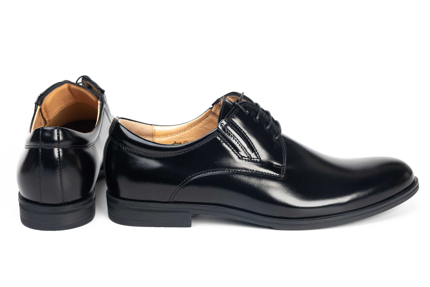 Pantofi barbati din piele naturala CONHPOL 6845-17 negru