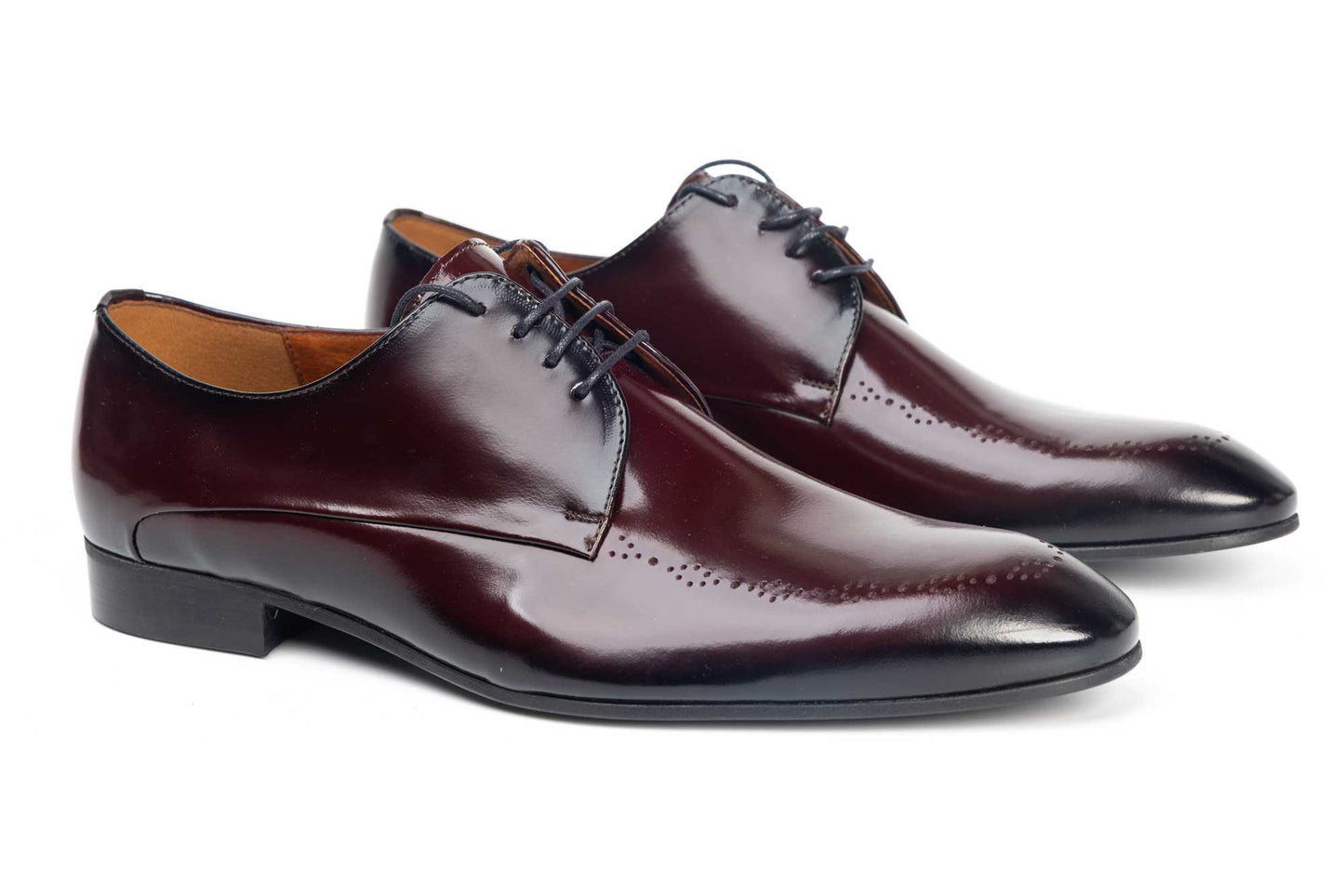 Pantofi barbati din piele naturala CONHPOL 8166 bordo