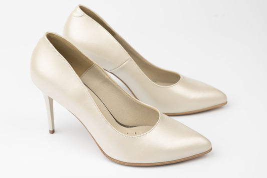 Women's genuine leather shoes ANTONIO 3527-370 Beige