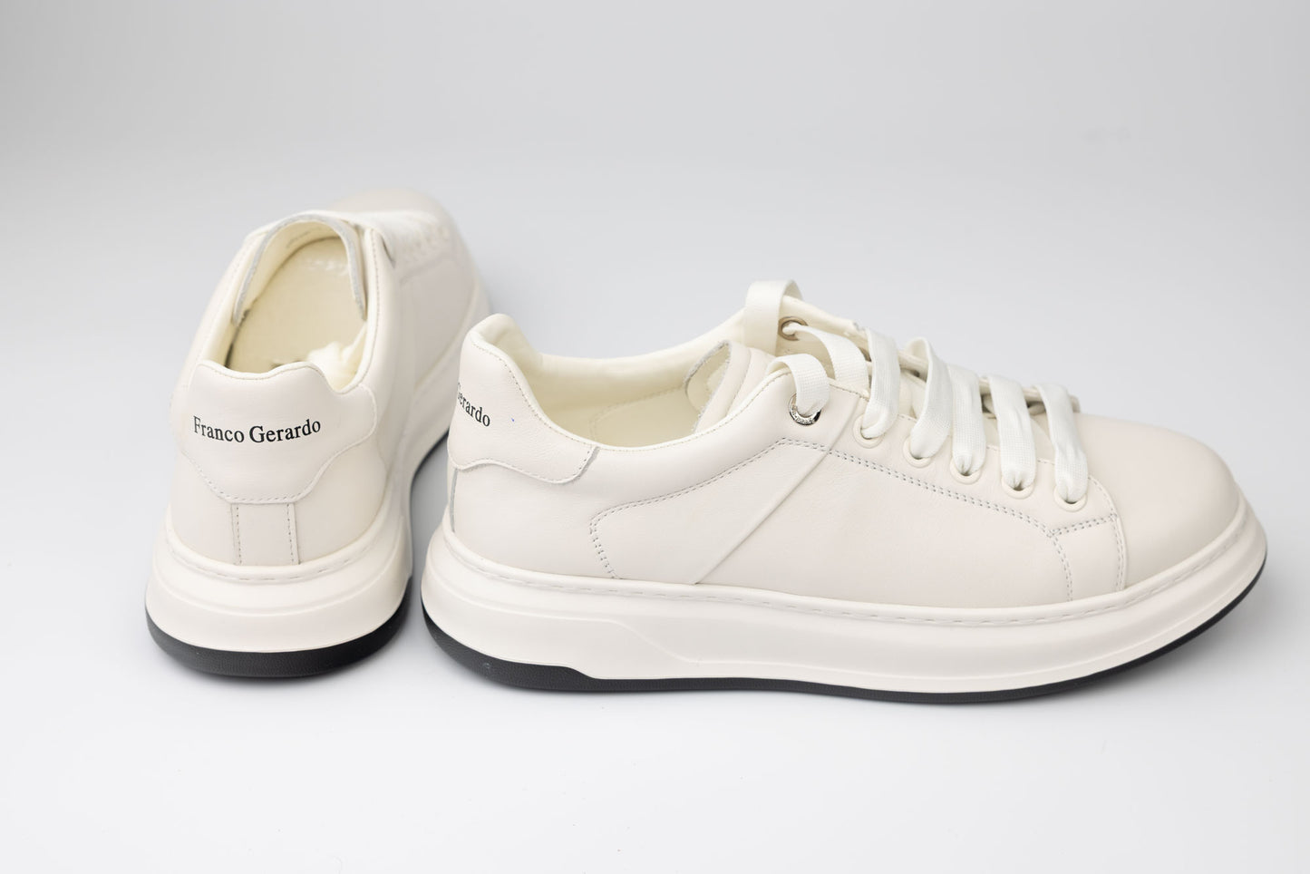 Adidasi piele naturală unisex FRANCO GERARDO 8631-1 Alb