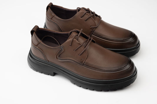 Men's genuine leather shoes MELS 92700 Brown