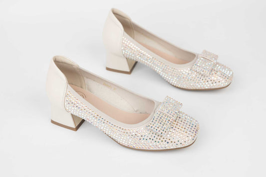 Women's genuine leather shoes FORMAZIONE 268672 Cream