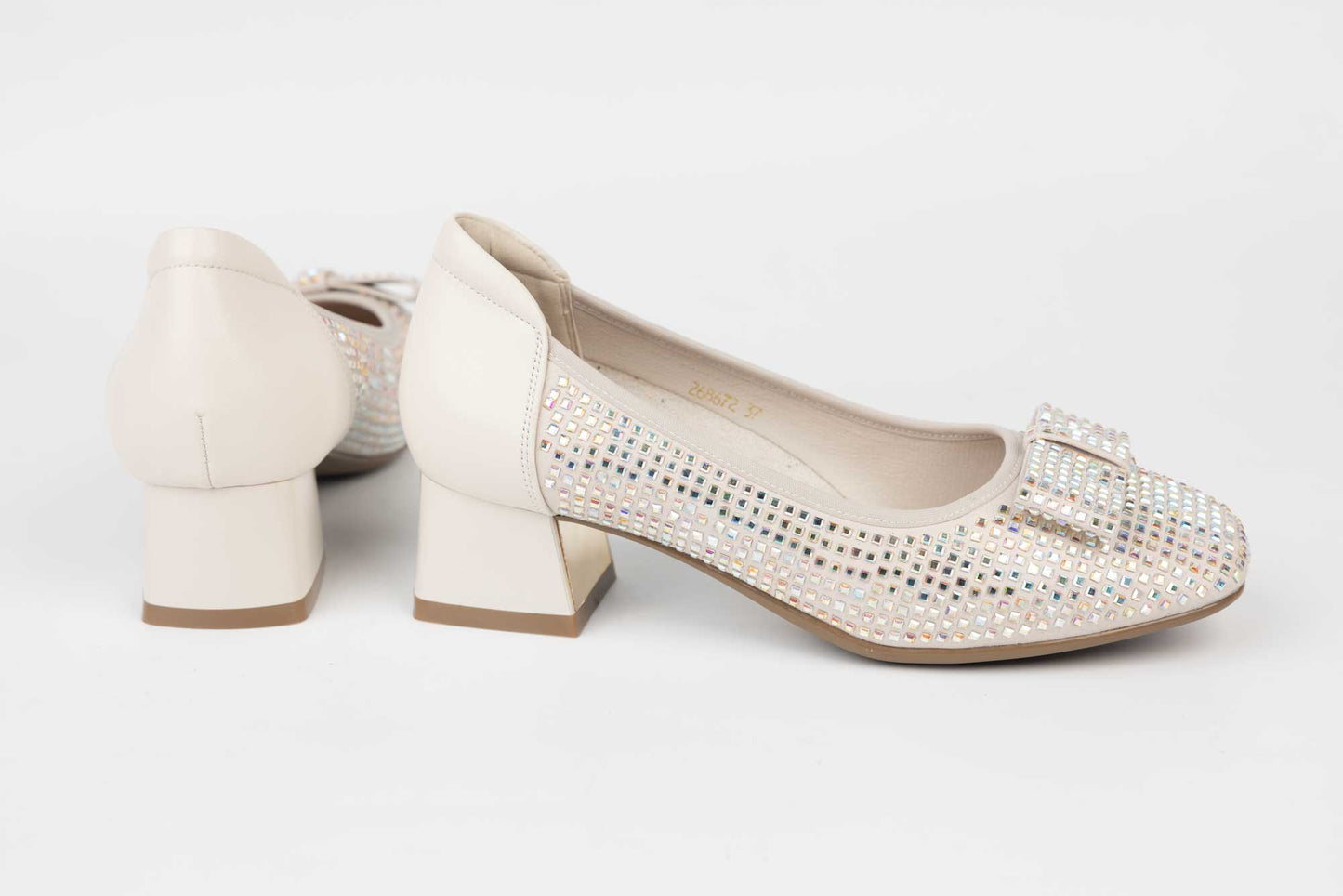 Pantofi dama piele naturala FORMAZIONE 268672 Crem