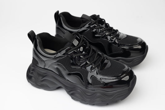 Women's sneakers patent leather with textile FRANCO GERARDO 9191 NL