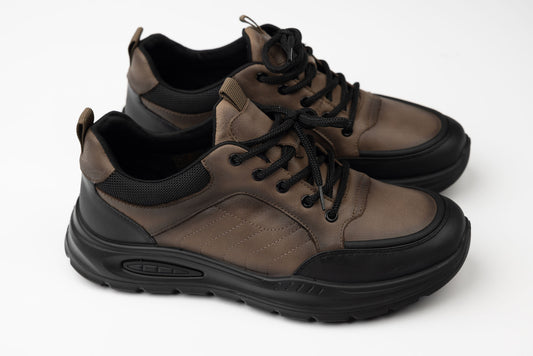 Men's genuine leather shoes MELS 52701 Khaki