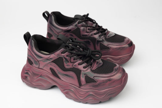 Women's leather and textile sneakers FRANCO GERARDO 9191 Red