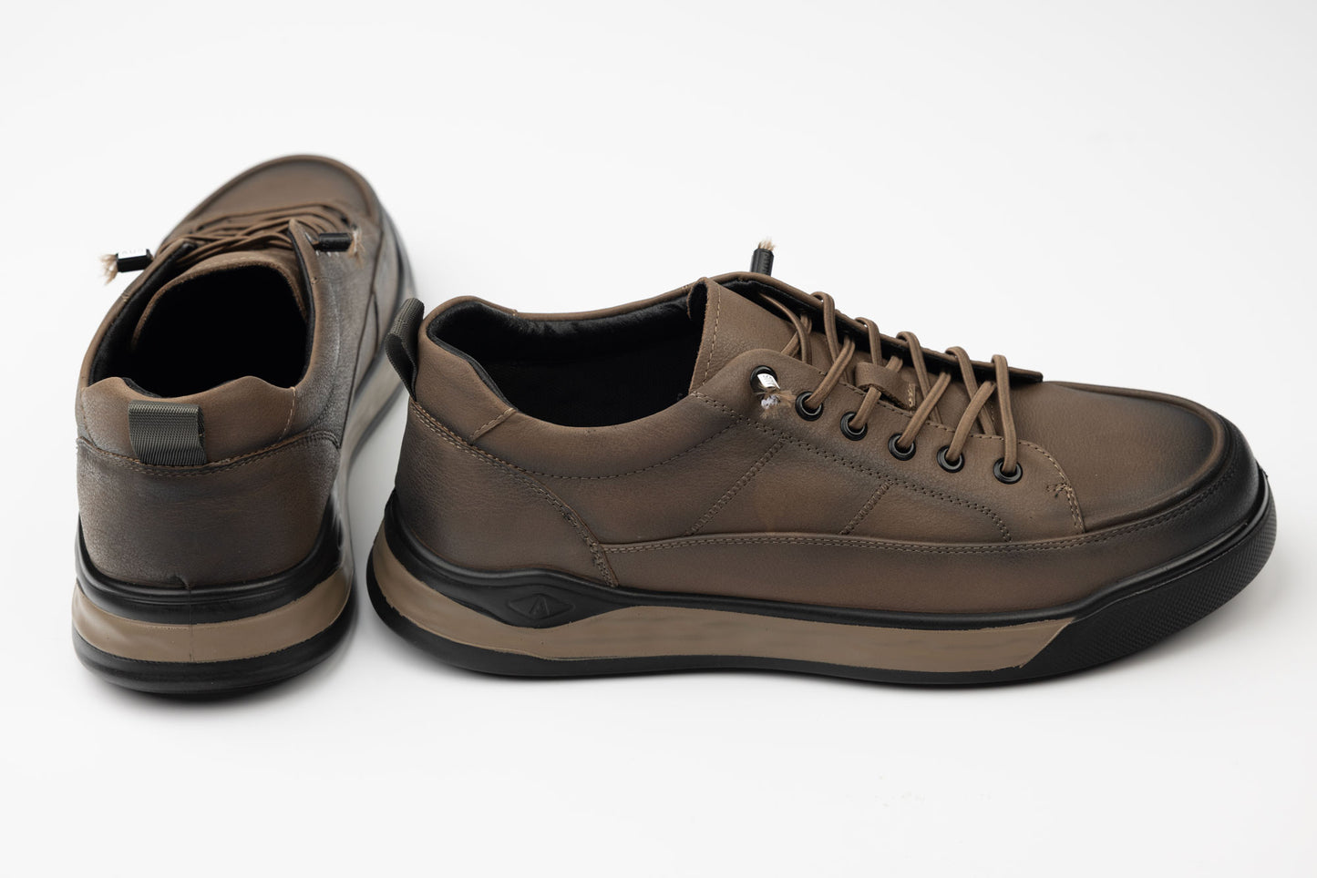 Pantofi barbati piele naturală MELS 57509 Khaki
