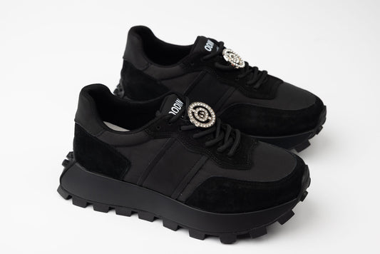 Women's sneakers, genuine leather with canvas GOODIN 112 N