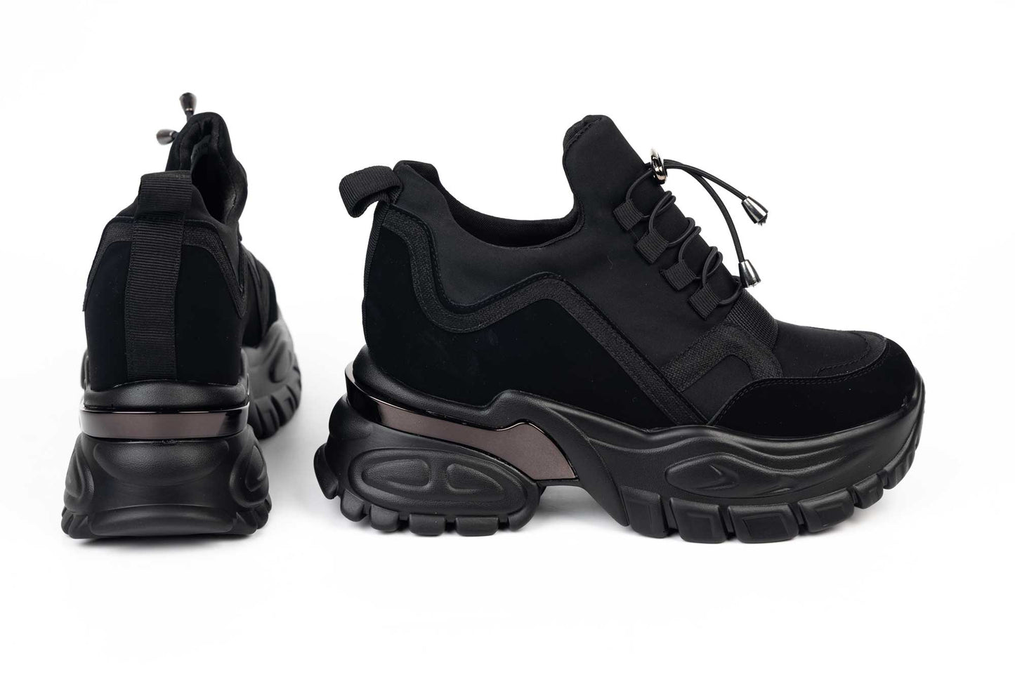 Adidasi dama din piele ecologica MEI 2-8 negru