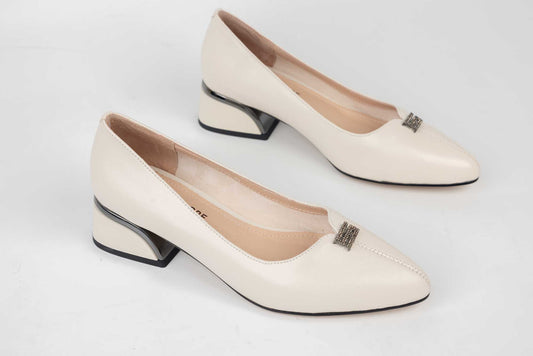 Women's genuine leather shoes BETINA 749 Beige
