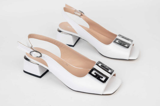 Women's genuine leather sandals LSD 1130 White