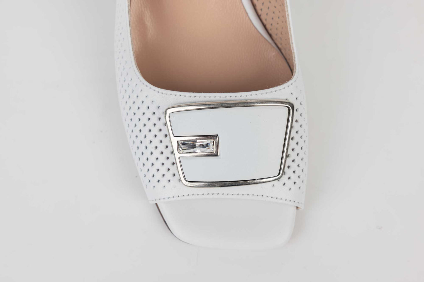 Women's genuine leather sandals LSD 433 White