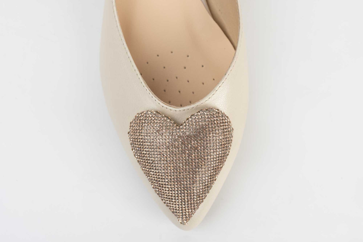 Women's ballerina shoes made of genuine leather KORDEL 2658 Cream