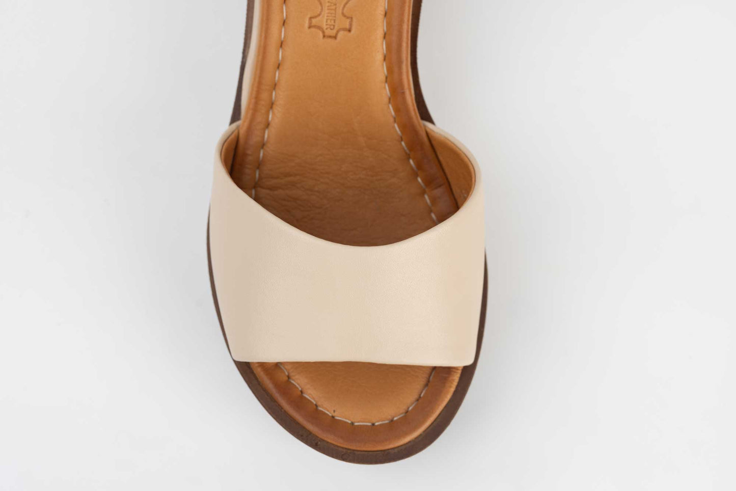 Women's sandals natural leather DOGATI 1354 Beige Brown