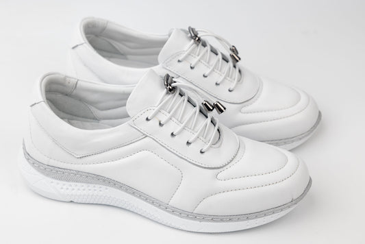 Women's genuine leather shoes JOHAN 003 White