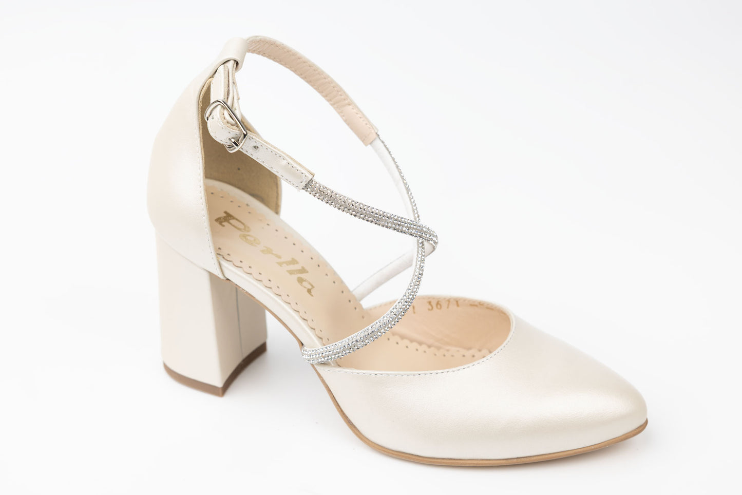 Pantofi dama piele naturală PERLA 3671 Bej sidef