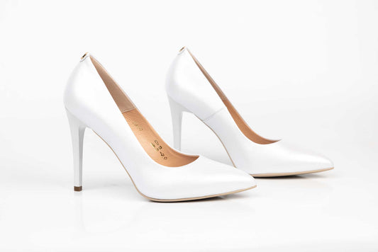 SALA 1810 white genuine leather bridal shoes