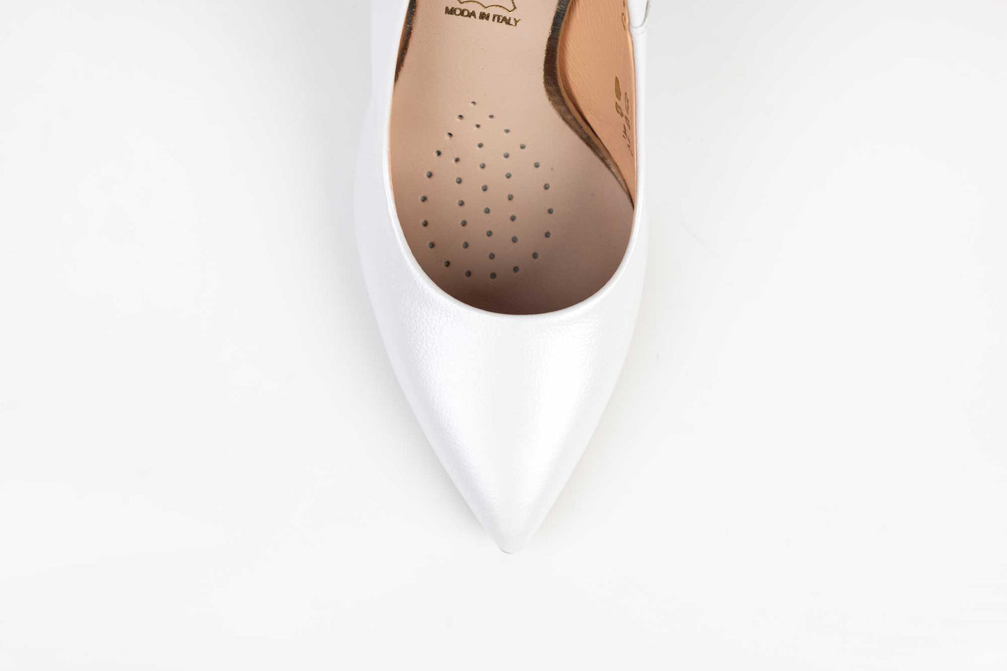 SALA 1810 white genuine leather bridal shoes