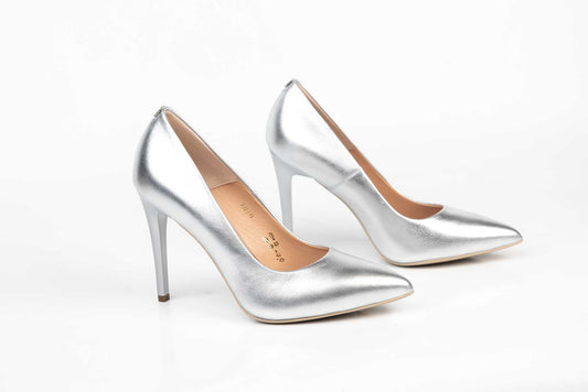 Women's genuine leather shoes SALA 1810 silver